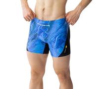 MY KILOMETRE Maillot de Bain Homme Boxer Short - Lave Jammer de Natation avec Cordon de Serrage Endurance, Résistants au Chlore pour Plage et Surf(Bleu Lave 3XL)