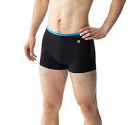 MY KILOMETRE Maillot de Bain Homme Boxer Short - Lave Jammer de Natation avec Cordon de Serrage Endurance, Résistants au Chlore pour Plage et Surf(Noir L)