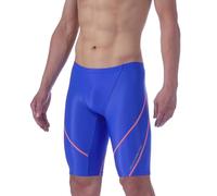 MY KILOMETRE Maillot de Bain Homme Jammer - Jammers de Natation Solides, Endurance, Résistants au Chlore, Séchage Rapide, pour Entraînement et Compétition (Bleu Clair 3XL)