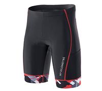 MY KILOMETRE Short de Triathlon Homme - Cuissard de Cyclisme Respirant Séchage Rapide et Confort Longue Distance Compétition - 2 Poches Latérales