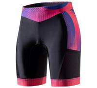 MY KILOMETRE Short Triathlon Femme - Cuissard de Cyclisme Compressif avec 2 Poches Latérales, UPF50+ pour Natation, Course à Pied（Rouge XXL）