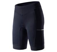 MY KILOMETRE Short Triathlon Femme - Cuissard de Cyclisme Compressif avec 2 Poches Latérales, UPF50+ pour Natation, Course à Pied（Noir XL）