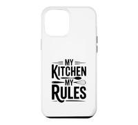 My Kitchen My Rules Citation Amusante du Chef de Cuisine Coque pour iPhone 12 Pro Max