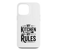 My Kitchen My Rules Citation Amusante du Chef de Cuisine Coque pour iPhone 13 Pro Max