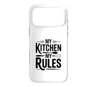 My Kitchen My Rules Citation Amusante du Chef de Cuisine Coque pour iPhone 17 Pro Max