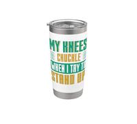 My Knees Chuckle Up Stand Funny Retirement Humour Group Gobelet isotherme en acier inoxydable double paroi