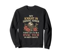 My Knight in Shining Funny HVAC Tech Wife Women Filles Sweatshirt
