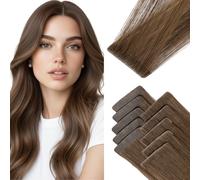 MY-LADY 10pcs Extension Adhesive Cheveux Naturel 10 Pouces 5pcs Injection & 5pcs Classique Tape in Hair Extensions Invisible Rajout Cheveux Adhesif 20g #04 Marron Chocolat