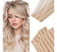 MY-LADY 10pcs Extension Adhesive Cheveux Naturel 10 Pouces 5pcs Injection & 5pcs Classique Tape in Hair Extensions Invisible Rajout Cheveux Adhesif 20g #27P613 Blond Foncé/Blond