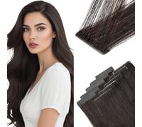 MY-LADY 10pcs Extension Adhesive Cheveux Naturel 10 Pouces 5pcs Injection & 5pcs Classique Tape in Hair Extensions Invisible Rajout Cheveux Adhesif 20g #1B Noir Naturel