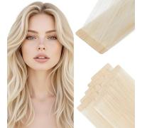 MY-LADY 10pcs Extension Adhesive Cheveux Naturel 16 Pouces 5pcs Injection & 5pcs Classique Tape in Hair Extensions Invisible Rajout Cheveux Adhesif 25g #613 Blond