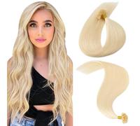 MY-LADY Extension Cheveux Naturel Keratine 25pcs/25Mèches Blond 35 cm 20g Extension a Chaud Remy Humain Cheveux Lisse 14Pouces #613