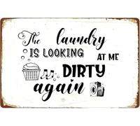 My Laundry Looks at Me Dirty Again Creative Tin Sign Kitchen 8 X 12 in