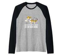 My Leopard Gecko Ate My Homework ! Funny Leopard Gecko Lover Manche Raglan