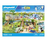 Playmobil – Parc animalier MyLife 71600 – 66 pièces, 6 personnages, 16 animaux – Dès 4 ans