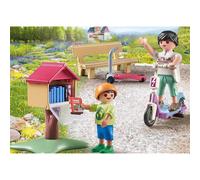 Playmobil Boîte à livres My Life 71511 avec maman et enfant