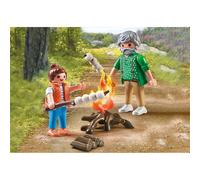 Playmobil 71513 Grand-père Petite Fille et feu de Camp