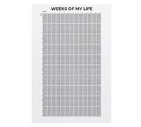 My Life In Weeks Poster Calendrier hebdomadaire Impression de mon calendrier de vie Semaine murale Impression calendrier Wall Life In Weeks Poster citations motivantes | Décoration murale simple pour