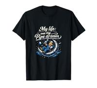 My Life One big Pipe Dream Plumber Space Pun Graphique T-Shirt