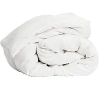 My Linen Home Housse de Couette 100% Lin lavé à la Pierre en Blanc I Lavable en Machine I Fermeture éclair I Couette Simple 240x220 cm