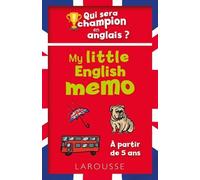 My Little English Memo - Qui Sera Champion En Anglais ?
