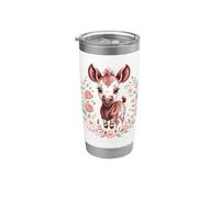 My Little Okapi Forest Giraffe Zoo Animal Cute Gobelet isotherme en acier inoxydable double paroi