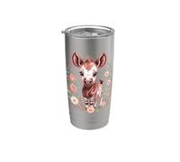 My Little Okapi Forest Giraffe Zoo Animal Cute Gobelet isotherme en acier inoxydable double paroi