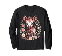 My Little Okapi Forest Giraffe Zoo Animal Cute Manche Longue