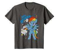 My Little Pony 20% Cooler with Rainbow Dash Mon Petit Poney T-Shirt, Enfant, Asphalte, 4 Ans