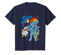 My Little Pony 20% Cooler with Rainbow Dash Mon Petit Poney T-Shirt, Enfant, Bleu Marine, 6 Ans