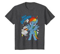 My Little Pony 20% Cooler with Rainbow Dash Mon Petit Poney T-Shirt, Enfant, Chiné Foncé, 2 Ans