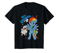 My Little Pony 20% Cooler with Rainbow Dash Mon Petit Poney T-Shirt, Enfant, Noir, 6 Ans