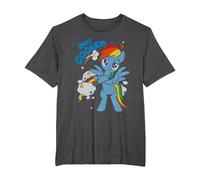 My Little Pony 20% Cooler with Rainbow Dash Mon Petit Poney T-Shirt, Homme Grandes Tailles, Chiné Foncé, 3X Tall