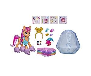 My Little Pony: A New Generation, Aventure de Cristal Sunny Starscout, Figurine de Poney Orange de 7,5 cm avec Surprises et Bracelet