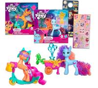 My Little Pony Ensemble de figurines pour filles - Ensemble avec 2 poupées MLP Brumy Brightdawn et Sunny Starscout avec accessoires, autocollants, plus | Figurine My Little Pony pour enfants