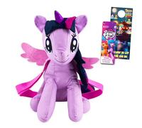 My Little Pony Ensemble sac à dos en peluche - Ensemble de poupées en peluche Twilight Sparkle de 40,6 cm avec sangles de transport, autocollants, plus | Cadeaux MLP pour enfants