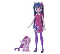 My Little Pony Equestria Girls Through The Mirror Twilight Sparkle Poupée Tendance 28 cm avec Figurine de Poney Violet, Tenue et Chaussures Amovibles, à partir de 5 Ans