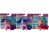 My Little Pony F26125L4 Best Movie Friends F2612 Pack de 3 Mini Poupées + Accessoire - 8 cm - Izzy Moonbow + Sunny Starscout + Princess Petals
