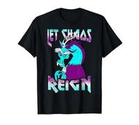 My Little Pony: Friendship is Magic Let Chaos Reign Vintage T-Shirt, Homme, Noir, XL