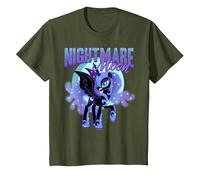 My Little Pony: Friendship is Magic Luna Nightmare Moon T-Shirt, Enfant, Olive, 6 Ans