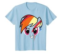 My Little Pony: Friendship is Magic Rainbow Dash Big Face T-Shirt, Enfant, Bleu Céleste, 6 Ans