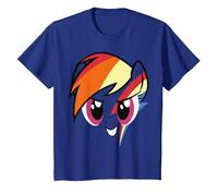 My Little Pony: Friendship is Magic Rainbow Dash Big Face T-Shirt, Enfant, Bleu Royal, 8 Ans