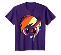 My Little Pony: Friendship is Magic Rainbow Dash Big Face T-Shirt, Enfant, Violet, 12 Ans
