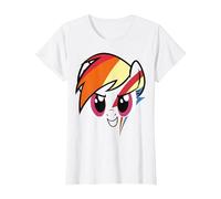 My Little Pony: Friendship is Magic Rainbow Dash Big Face T-Shirt, Femme, Blanc, L