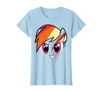 My Little Pony: Friendship is Magic Rainbow Dash Big Face T-Shirt, Femme, Bleu Céleste, XXL