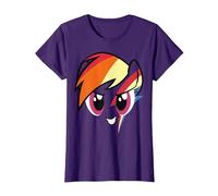 My Little Pony: Friendship is Magic Rainbow Dash Big Face T-Shirt, Femme, Violet, XS