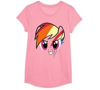 My Little Pony: Friendship is Magic Rainbow Dash Big Face T-Shirt, Fille, Rose, M