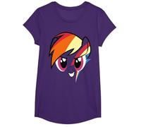 My Little Pony: Friendship is Magic Rainbow Dash Big Face T-Shirt, Fille, Violet, XS