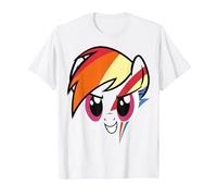My Little Pony: Friendship is Magic Rainbow Dash Big Face T-Shirt, Homme, Blanc, S
