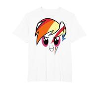 My Little Pony: Friendship is Magic Rainbow Dash Big Face T-Shirt, Homme Grandes Tailles, Blanc, 6X Tall